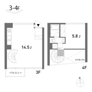 APARTMENT O2【3階】の間取り