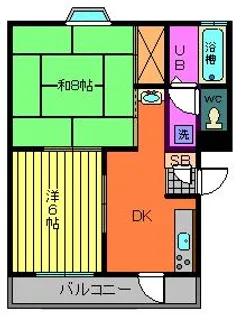 福島県郡山市長者2【マンション】の間取り