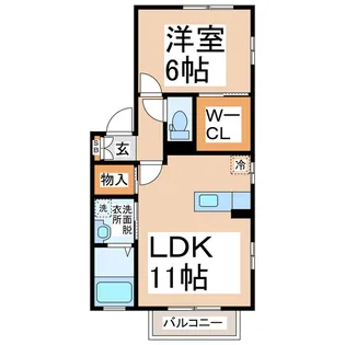 ガウディ高平A【2階】の間取り