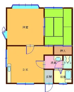 新潟県長岡市東神田1【アパート】の間取り