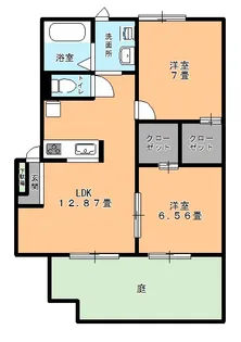 ベルリードほたる野A【2階】の間取り