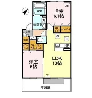 香川県善通寺市木徳町【アパート】の間取り