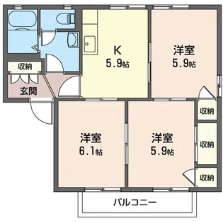 カデンツァA【2階】の間取り