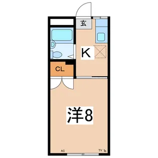 ライオンズハイツT【1階】の間取り
