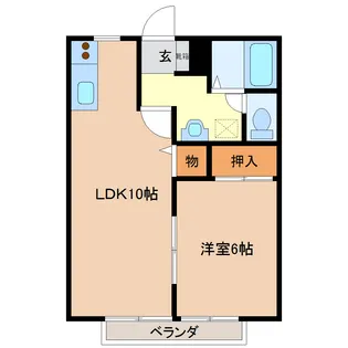 ベルハウス【1階】の間取り