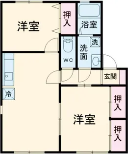 ノーウェアハイツ B棟【1階】の間取り