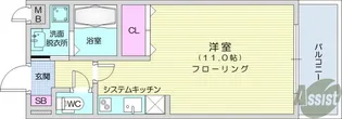 レーベンス柏木【1階】の間取り