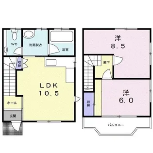 サンファミリーB【1階】の間取り
