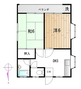 野田アパート【2階】の間取り