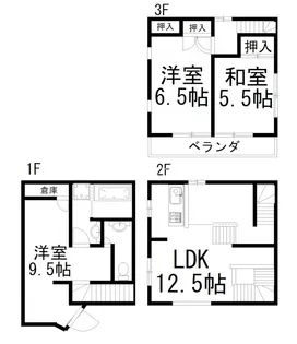 京都府京都市伏見区淀樋爪町【一戸建】の間取り