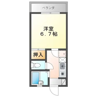 ピープルハイツA棟【2階】の間取り