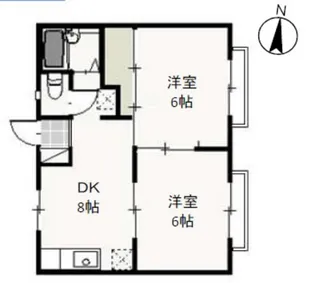 パークサイド学南 B【2階】の間取り