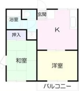 岡部ハイツ【2階】の間取り