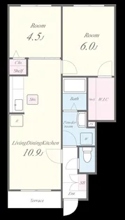 リベルテI【1階】の間取り