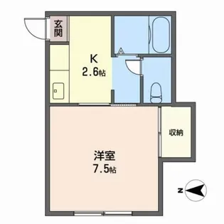 コートカノン【1階】の間取り
