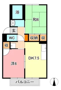 サンハイツ今 A【2階】の間取り