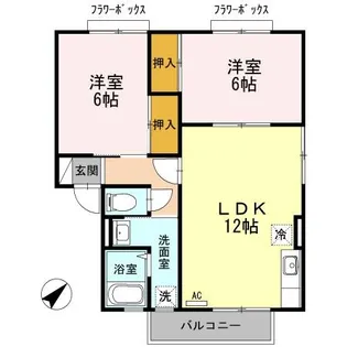 広島県福山市神辺町大字新湯野【アパート】の間取り