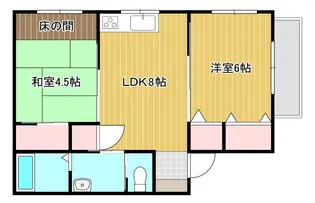 新潟県新潟市秋葉区山谷町2【アパート】の間取り