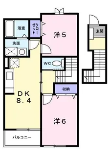 2DKの間取り画像