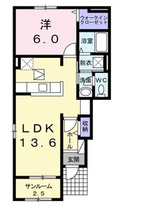 千葉県長生郡一宮町船頭給【アパート】の間取り