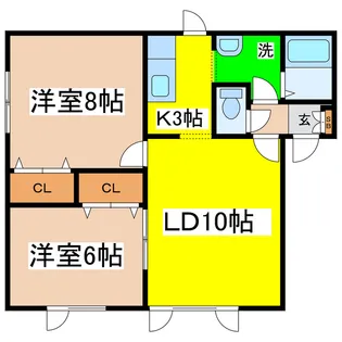 クレヴァ【1階】の間取り