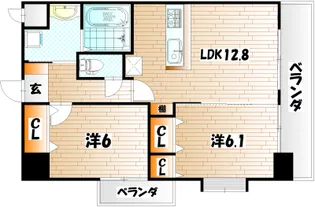 ガーデンコート砂津【4階】の間取り
