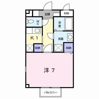 福岡県北九州市小倉南区葛原本町4【アパート】の間取り