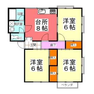 山形県山形市春日町【アパート】の間取り