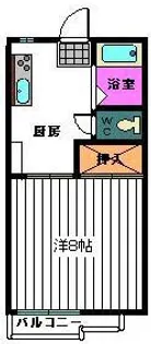 トライアングルワン【2階】の間取り