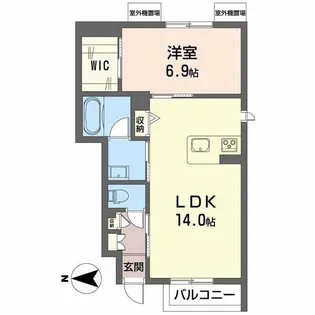 シティプラザ本町 A【1階】の間取り
