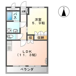 サンフィット【2階】の間取り