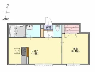 セントラルヴィラ【1階】の間取り