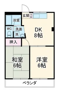 木村フローラ行徳【2階】の間取り