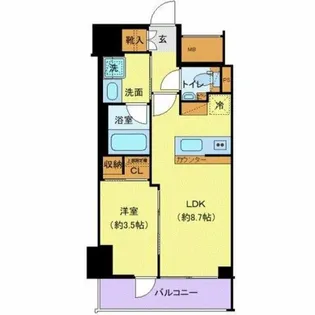 エステムプラザ赤羽アンダルシア【3階】の間取り