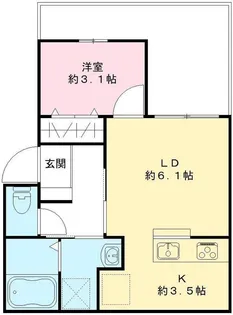 東京都中野区若宮1【アパート】の間取り
