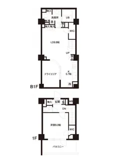 レジディア白金高輪【1階】の間取り