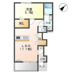 コリーヌ・ヴァンベール【1階】の間取り