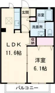 ラトゥール大和【1階】の間取り
