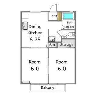 M&Mハイツ【2階】の間取り