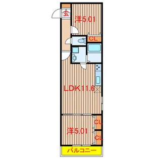 ミリアビタ習志野台【2階】の間取り