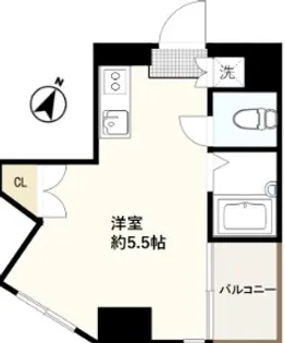 Totsu Residence Shiodome 東通レジデンス汐留【12階】の間取り