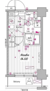 グランド・ガーラ白金高輪【2階】の間取り