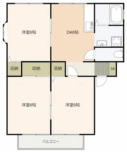 サンビレッジこいけB【1階】の間取り
