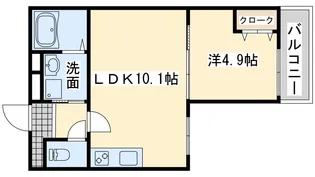 大阪府岸和田市下野町3【アパート】の間取り