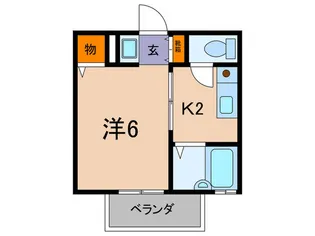 フラッツ北昭和【1階】の間取り