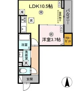 セレスティア東尾久【1階】の間取り
