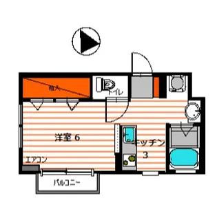 神奈川県横浜市神奈川区三ツ沢上町【アパート】の間取り