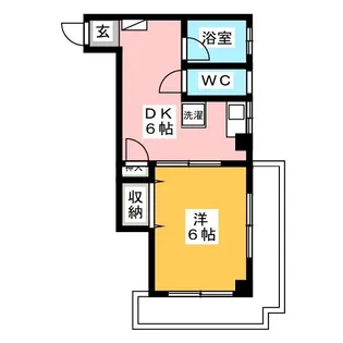 第二ホシノコーポ【4階】の間取り