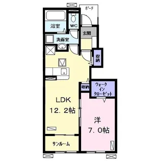 メゾン フルール B【1階】の間取り
