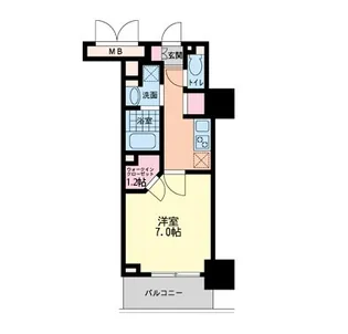 ハビテ靱センターコート【13階】の間取り